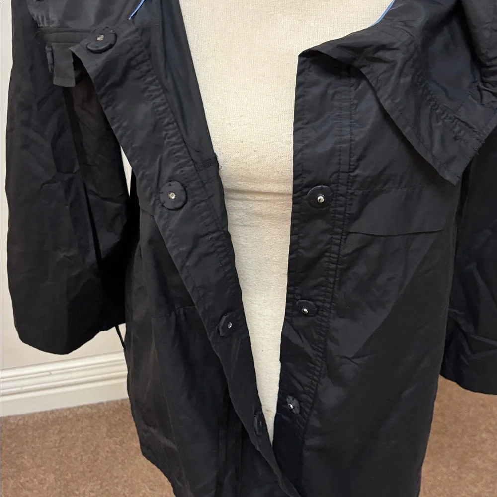 Simply Vera Vera Wang Black Utility Snap Front Jacket with 3/4 Sleeves size L - Picture 9 of 12